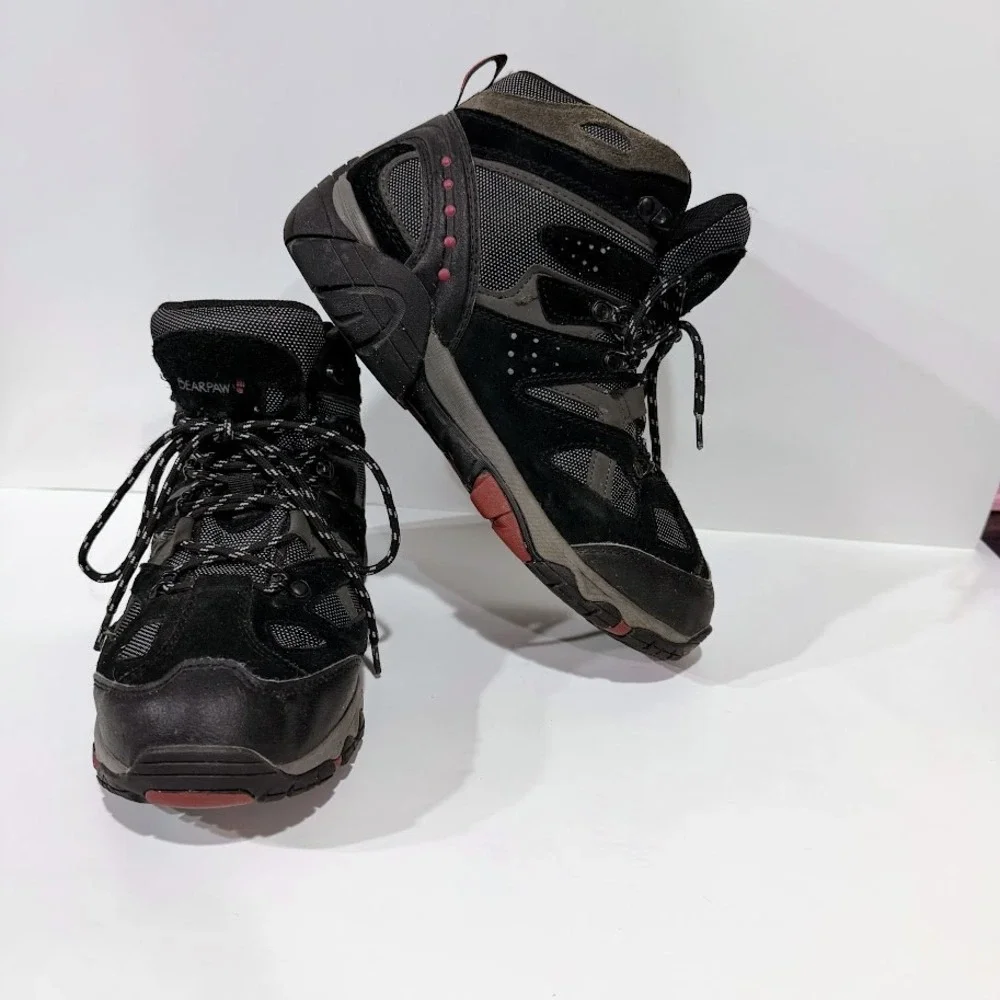 Bearpaw Brock Mens Hiking Boots Black Trail Shoes Size 9 Camping Gorp Granola‎